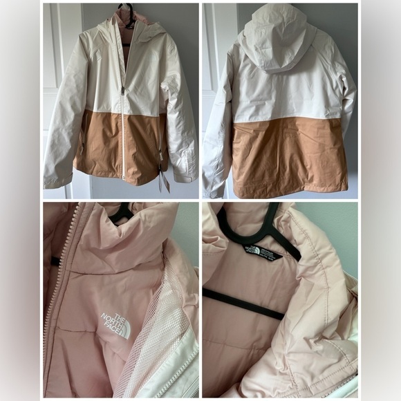 New! NWT! The North Face Triclimate Quilted Jackets Girl XXL only, Brown White - Picture 2 of 15